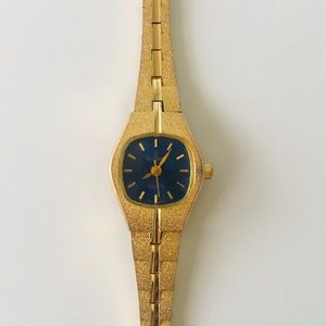 Yellow Gold, Blue Quartz Women’s Berenger Watch